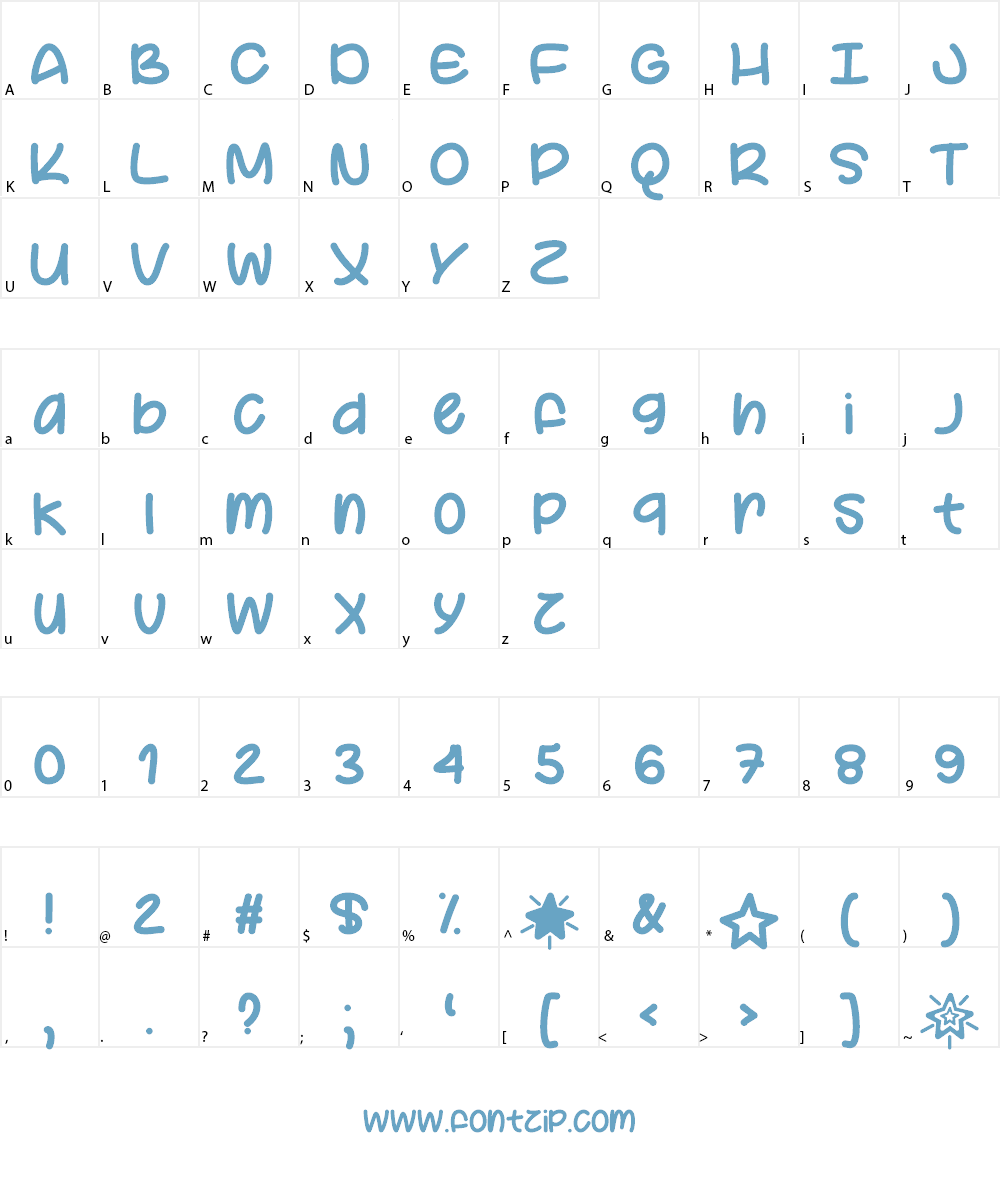 Your Star Font Character